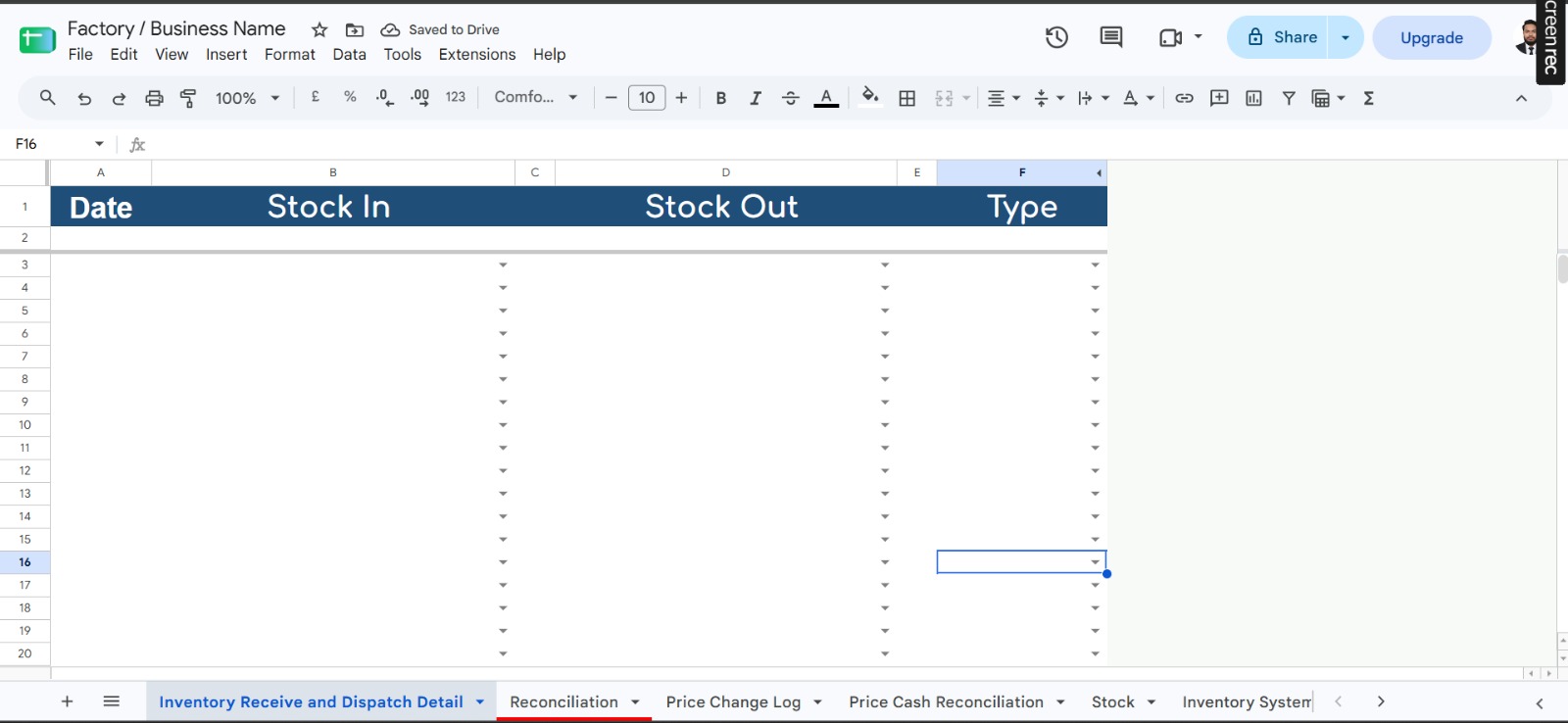 Inventory Stock and Reconciliation Automation